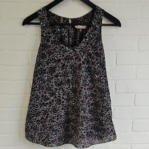 Rebecca Taylor Silk Animal Print Tank